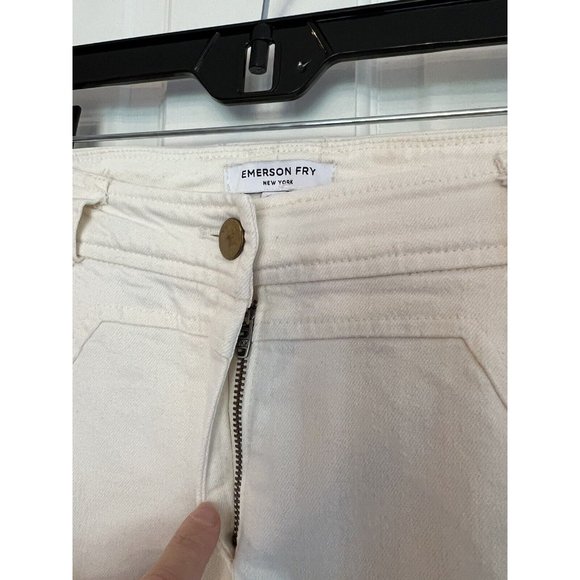 Emerson‎ Fry Mick White Ankle Zipper Jeans Size 6 - Picture 7 of 16